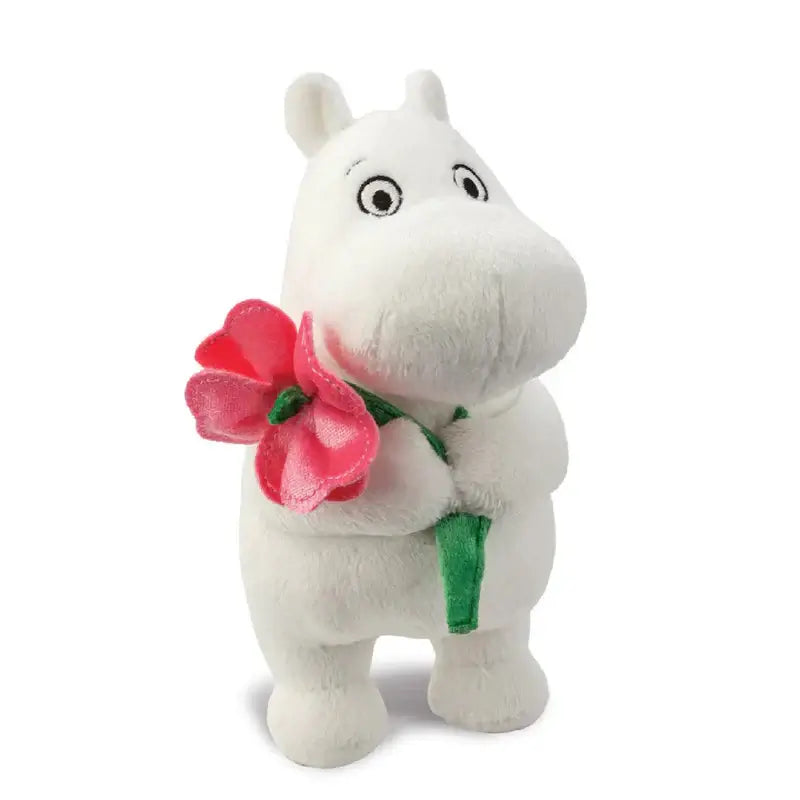 Moomin with Pink Flower Soft Plush