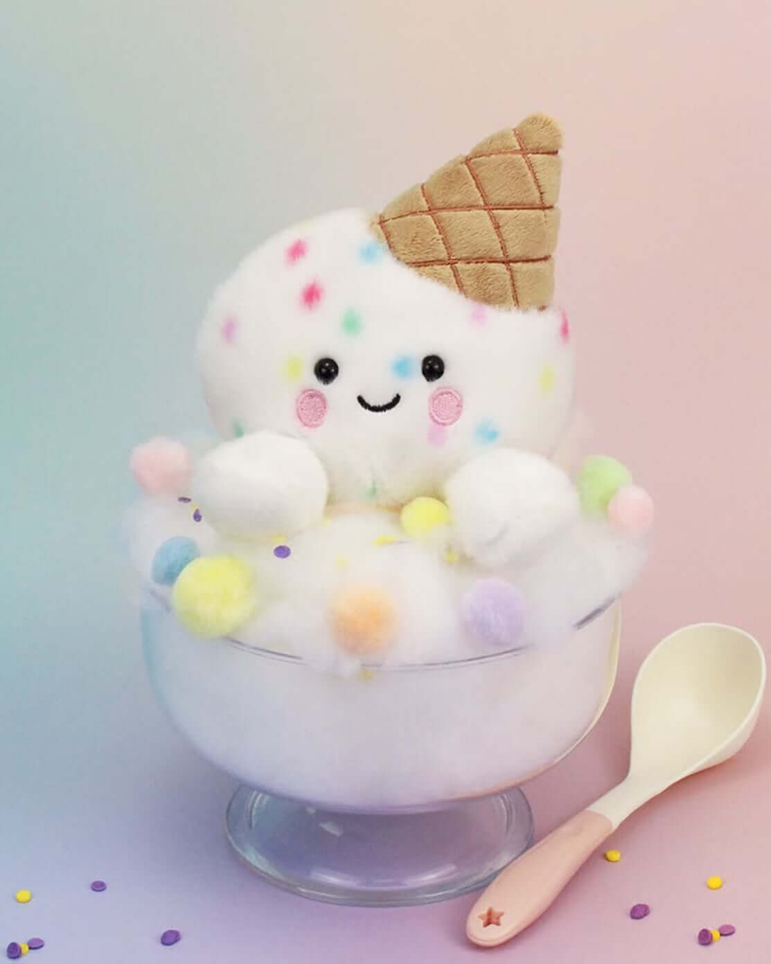 Palm Pals Sprinkle Ice Cream Soft Toy