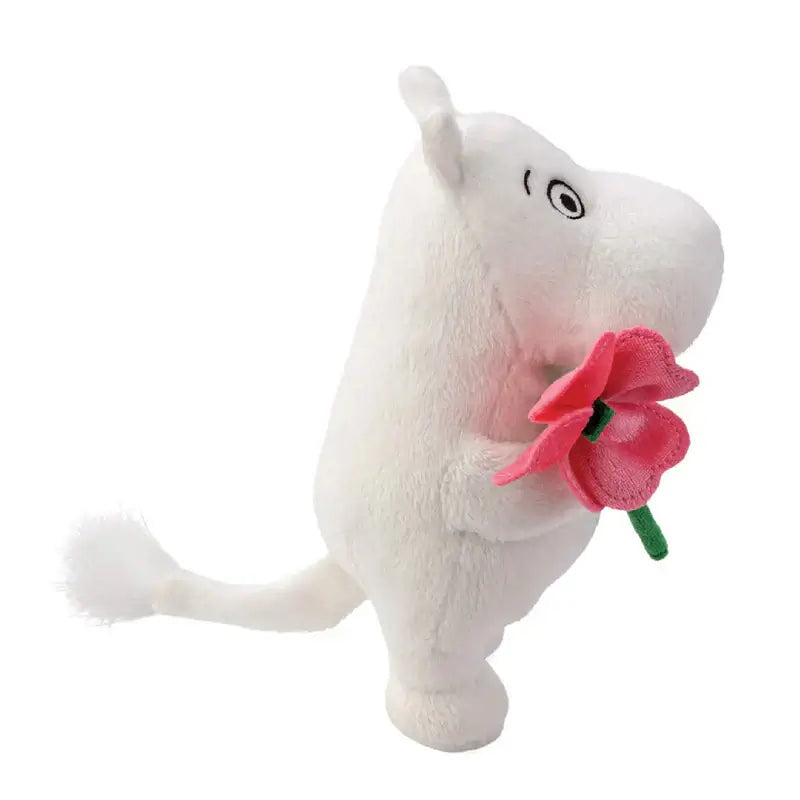Moomin with Pink Flower Soft Plush
