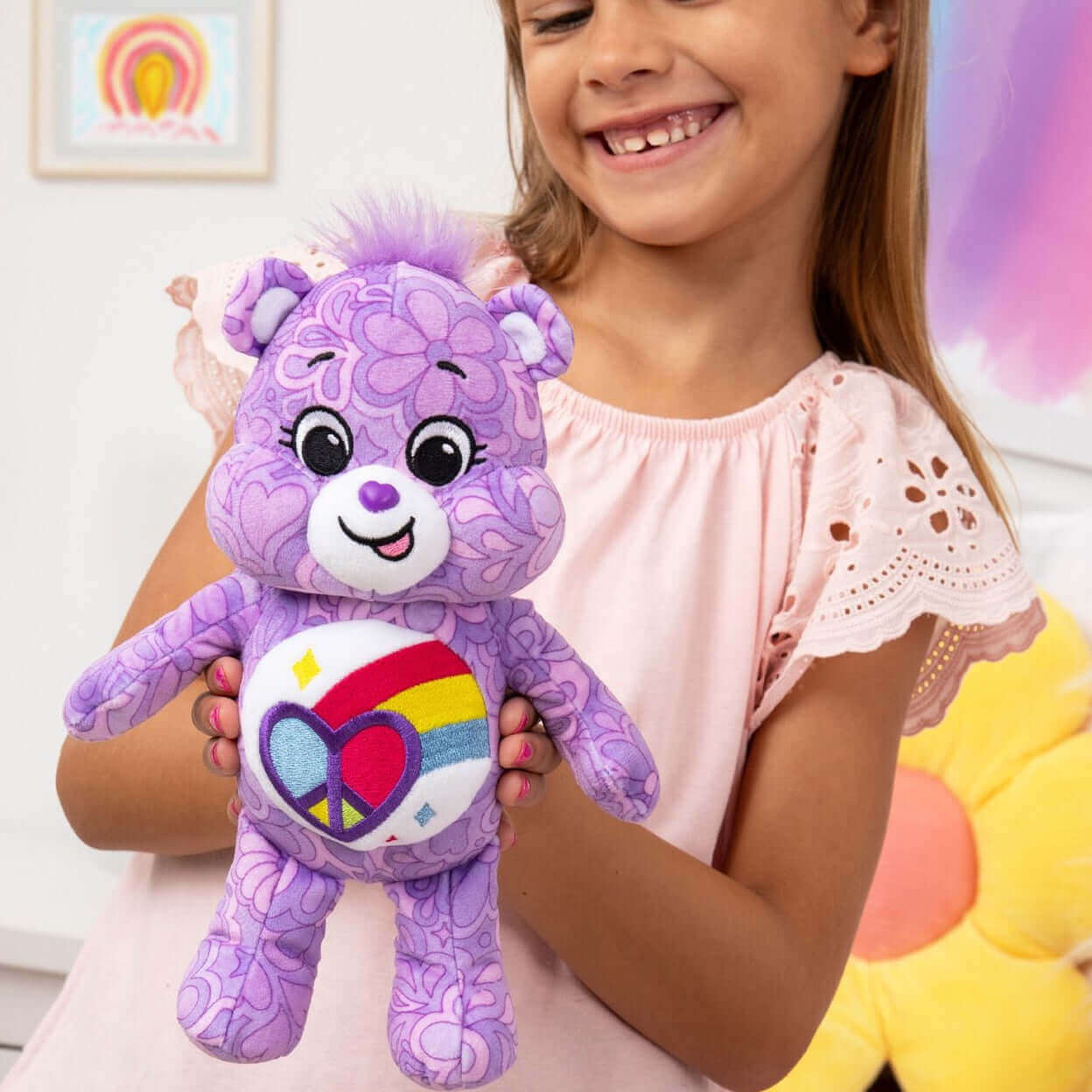 Care Bears Peaceful Heart Bear 22cm Bean Plush