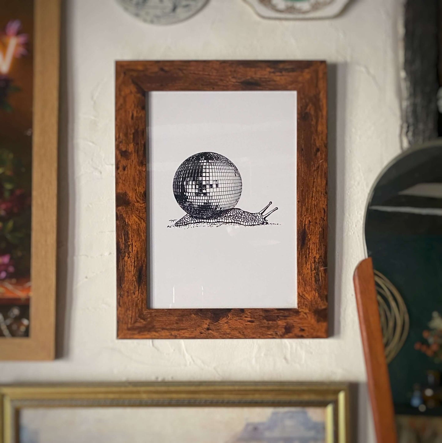 A5 Disco Ball Snail Print
