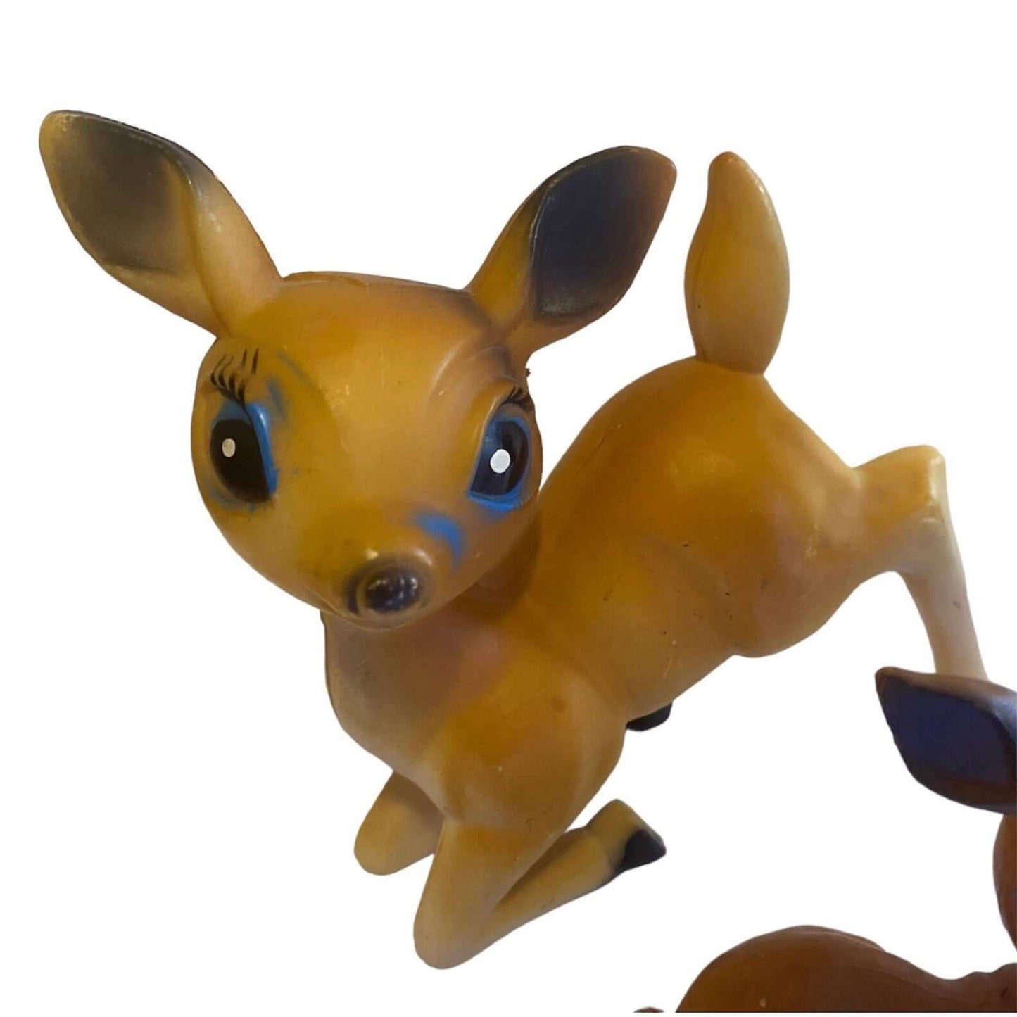 Vintage Hard Plastic Deer Family of Three Figurines