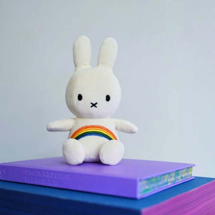 18cm Corduroy Miffy Plush- Rainbow