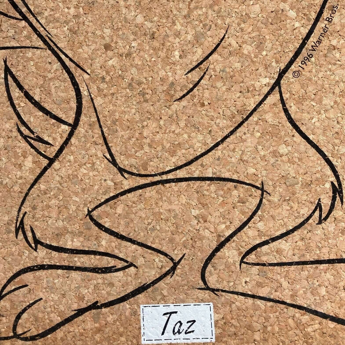 Vintage 1996 Taz Looney Tunes Cork Memo Pin Board - NEW UNUSED