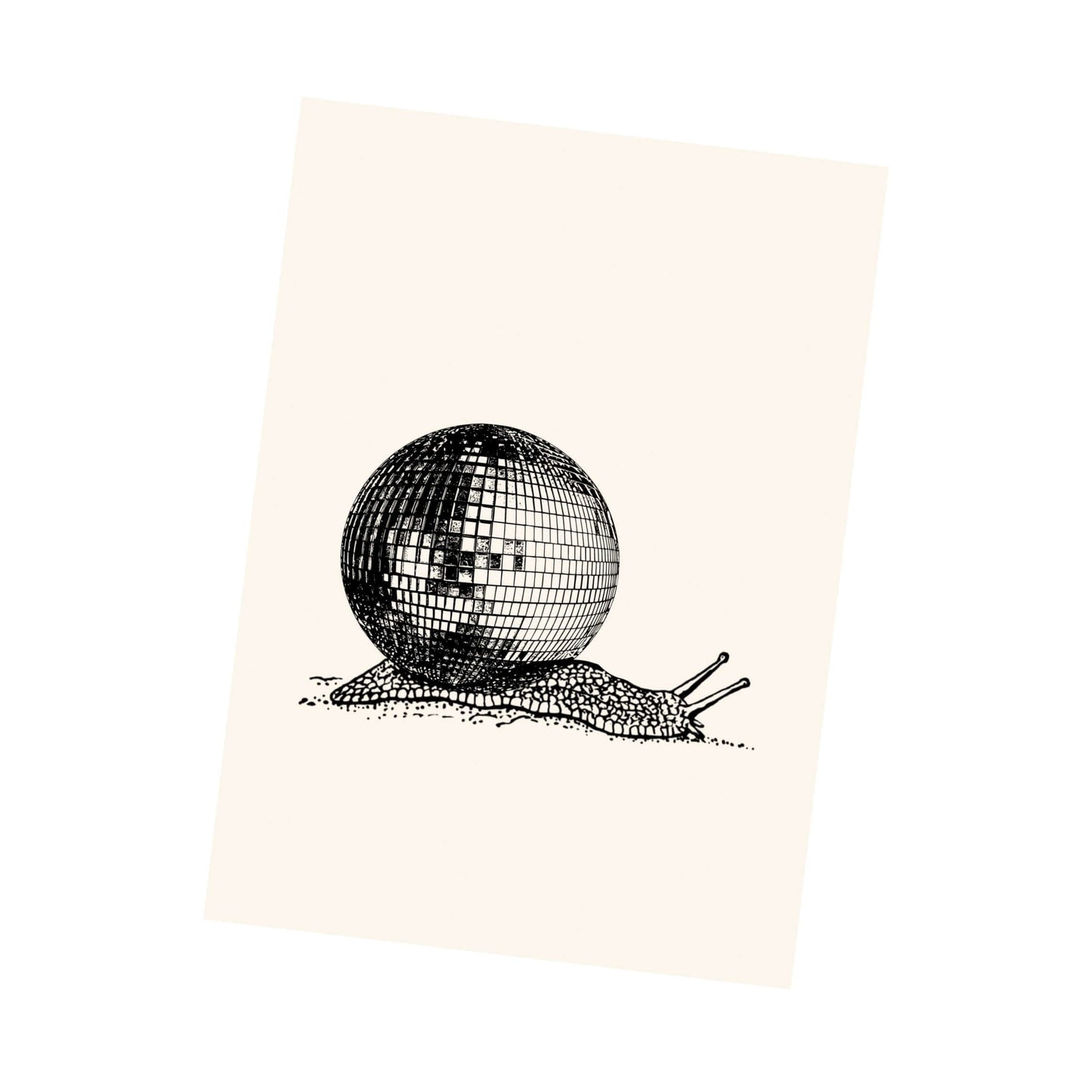 A5 Disco Ball Snail Print