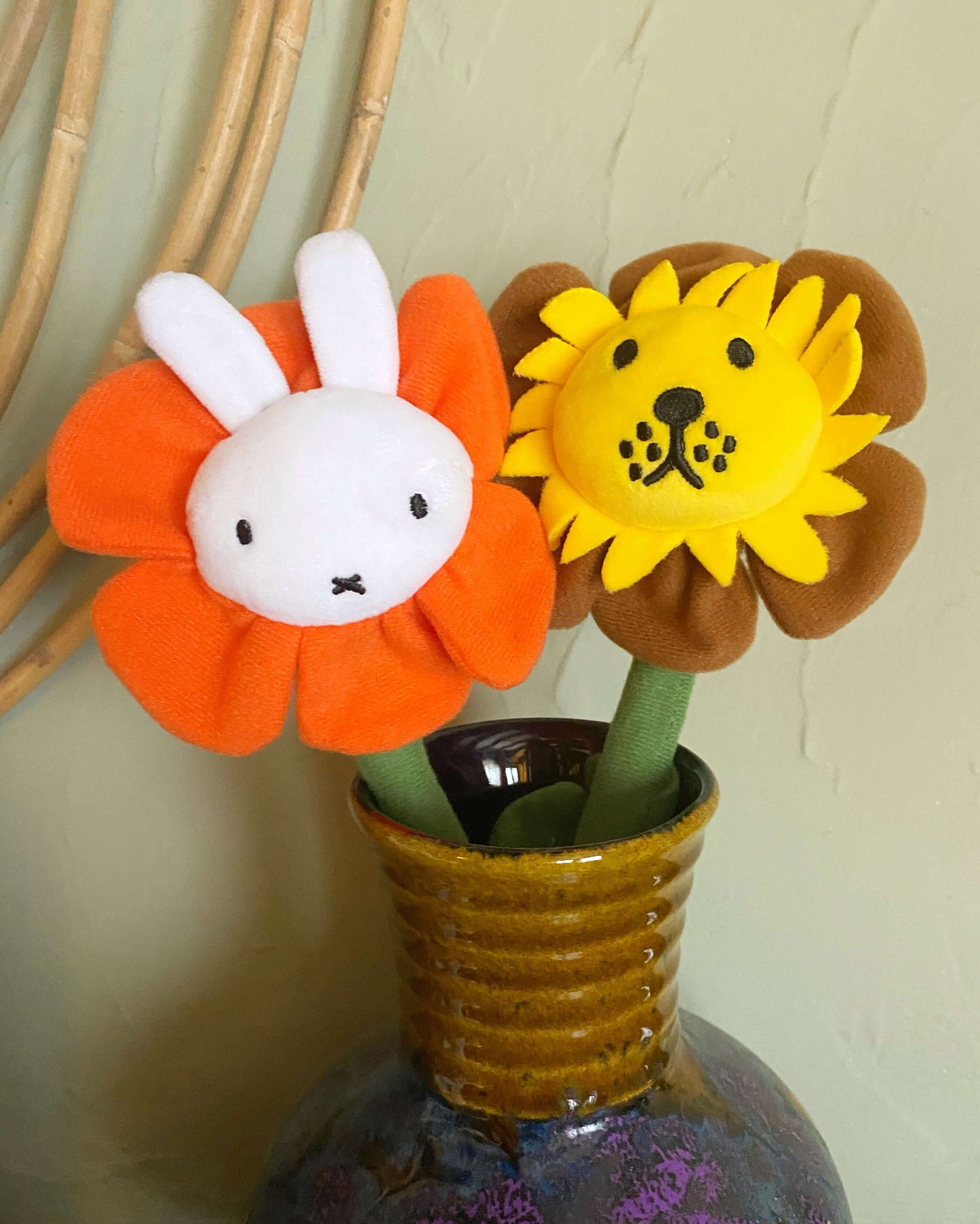 Miffy Endless Brown Fabric Flower- Lion