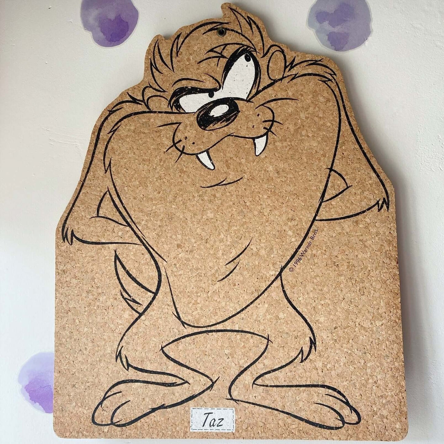 Vintage 1996 Taz Looney Tunes Cork Memo Pin Board - NEW UNUSED