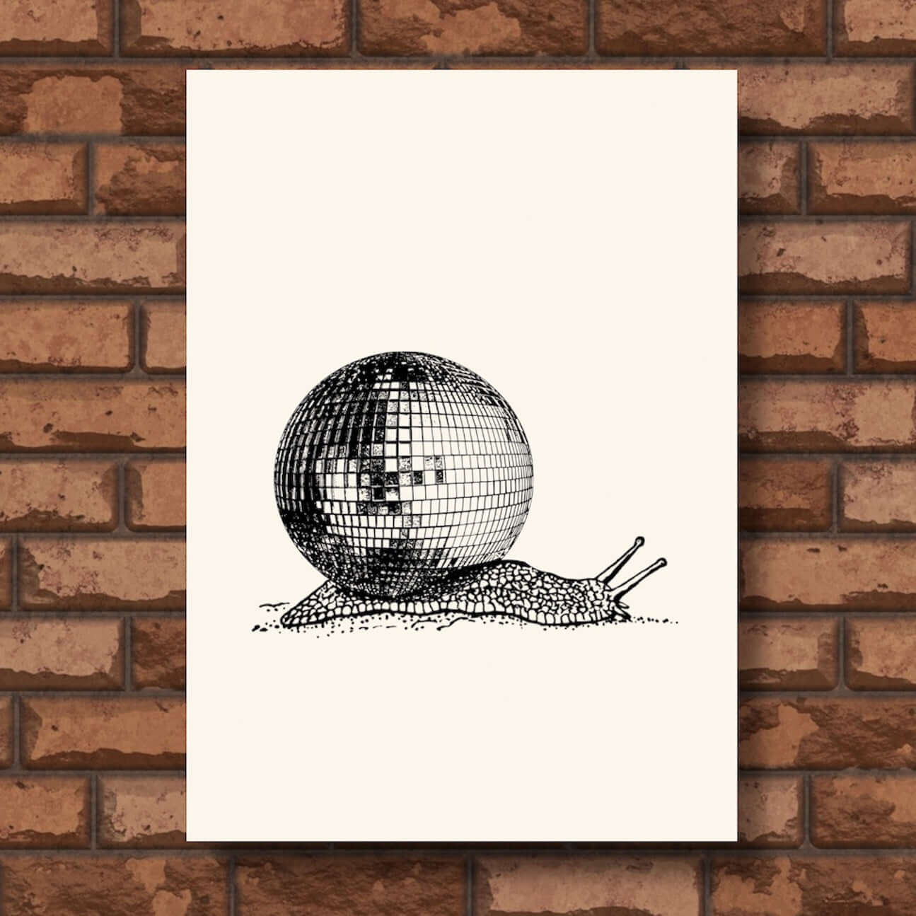 A5 Disco Ball Snail Print