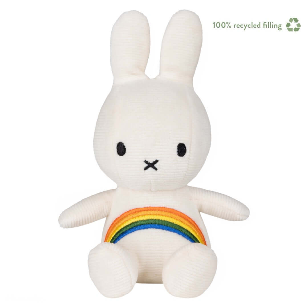 18cm Corduroy Miffy Plush- Rainbow