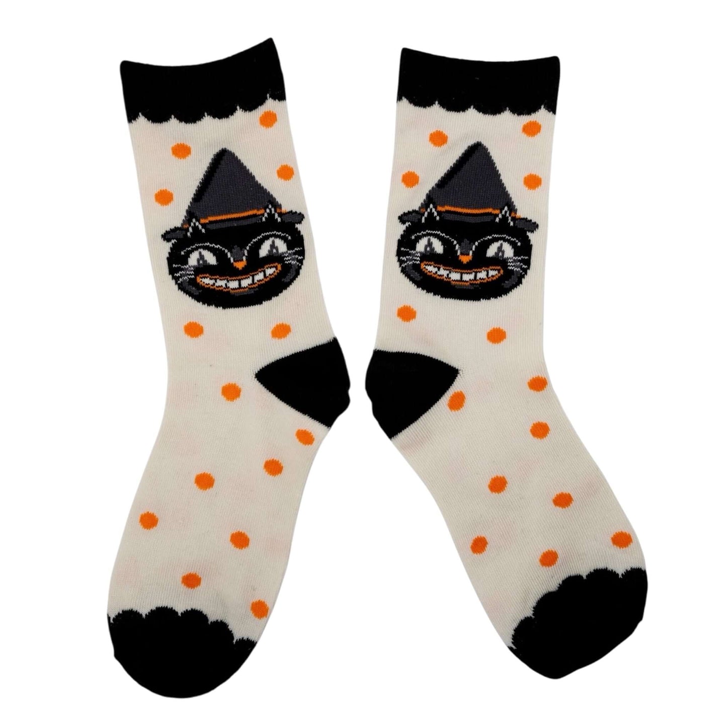 Halloween Retro Cat Socks