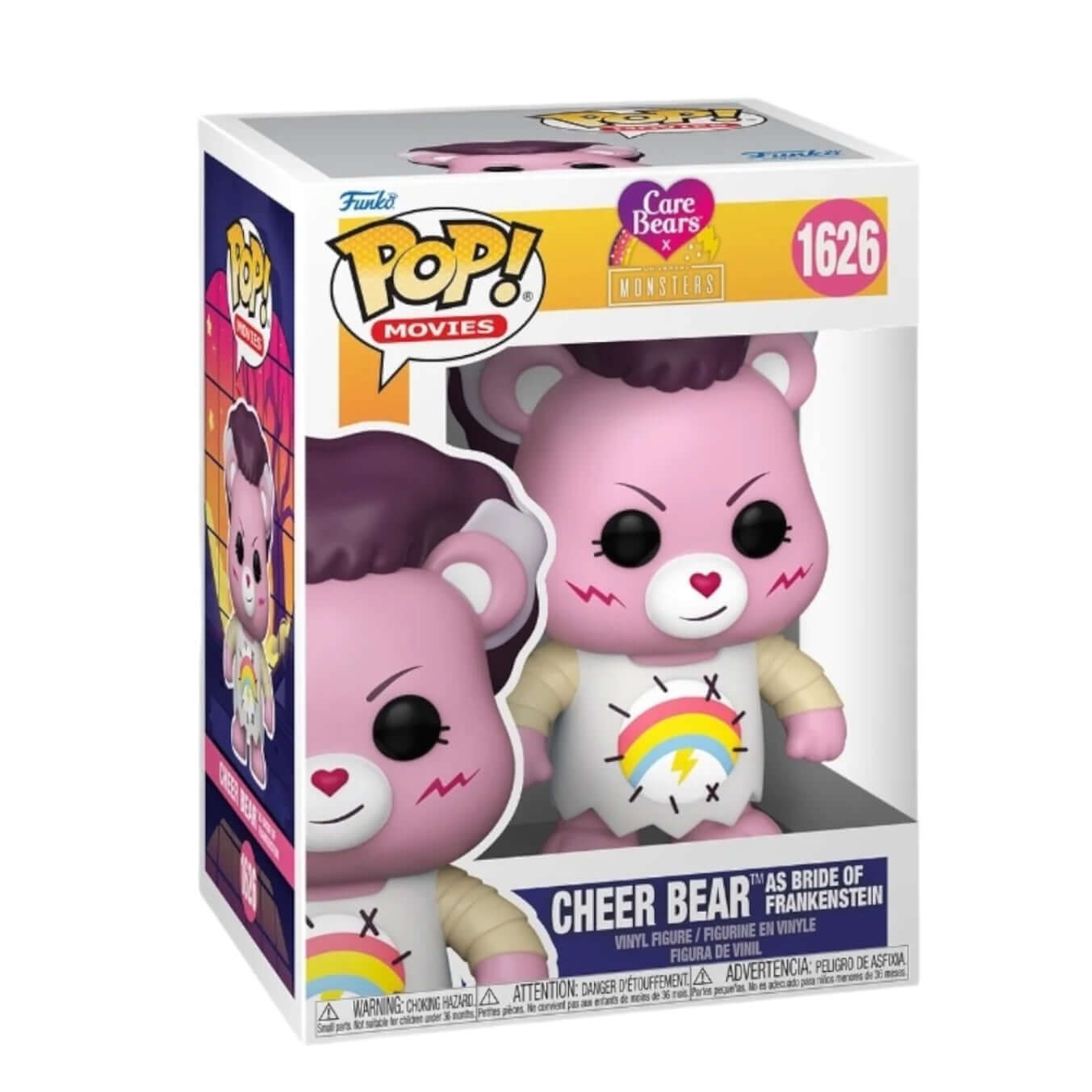 Care Bears x Universal Monsters #1626 Funko Pop! - Cheer Bear as Bride of Frankenstein SECONDS