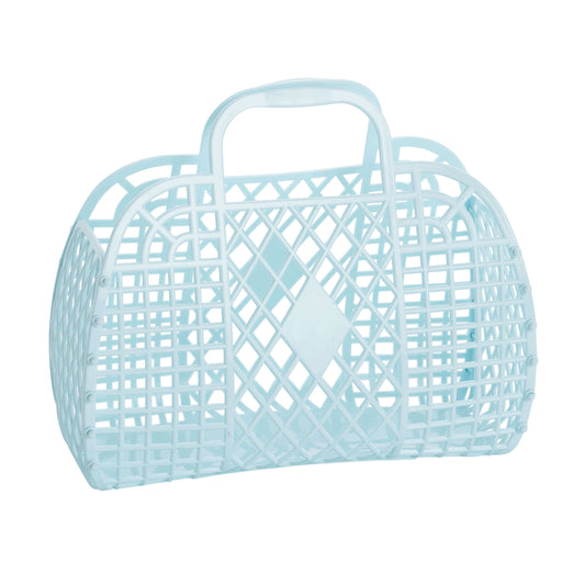 Jelly Bag Retro Basket Small- Light Blue