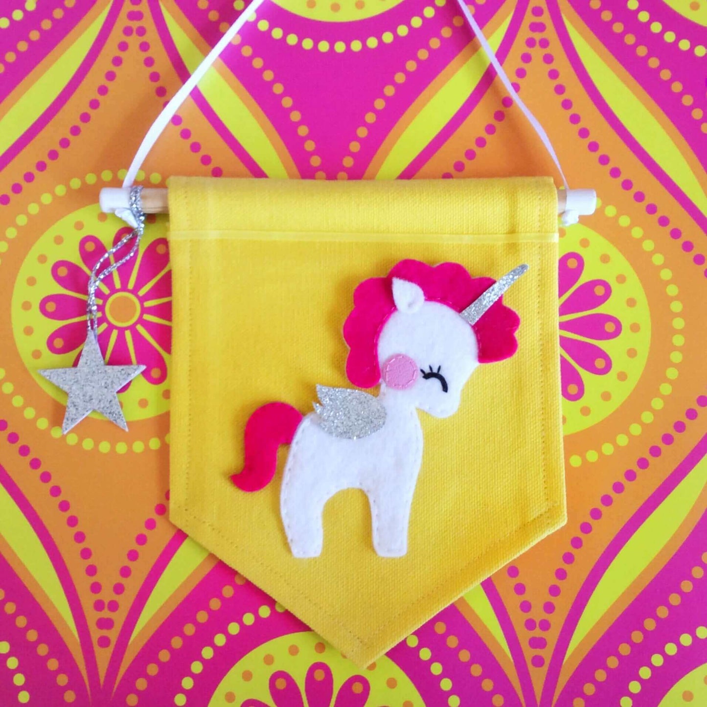 Unicorn Pennant Flag Banner £15 Five Little Diamonds