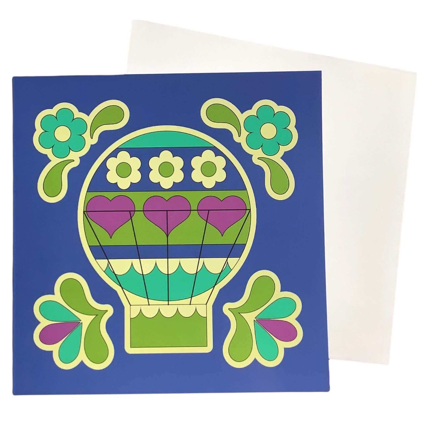 Alice Apple Retro Christmas Cards- Blue / Green