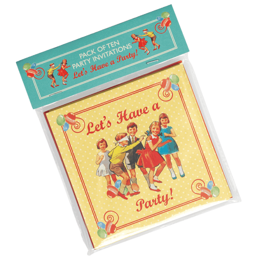 Set of 10 Vintage Style Party Invites