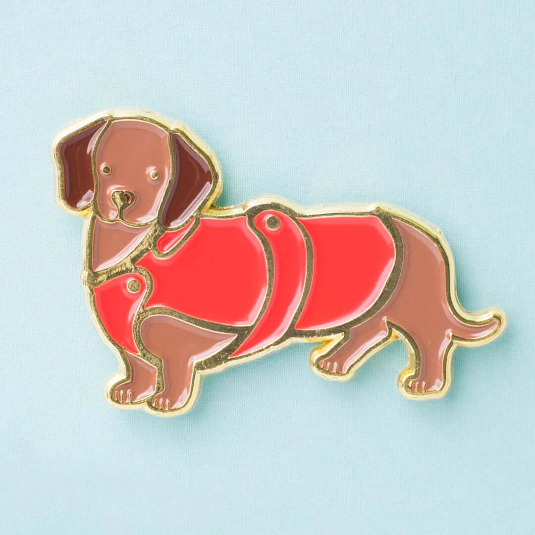 Happy Birthday Silly Sausage! Enamel Pin Card