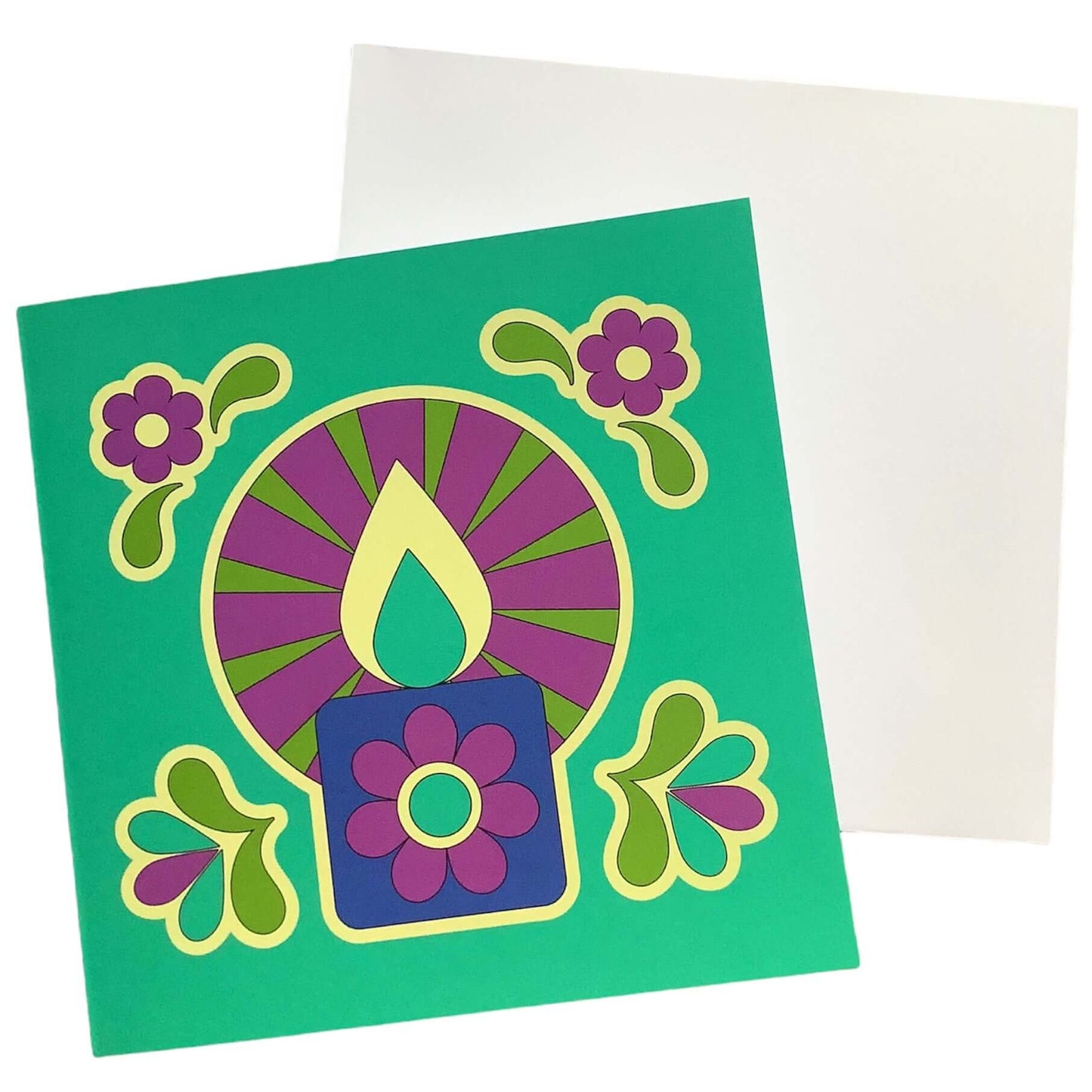 Alice Apple Retro Christmas Cards- Blue / Green