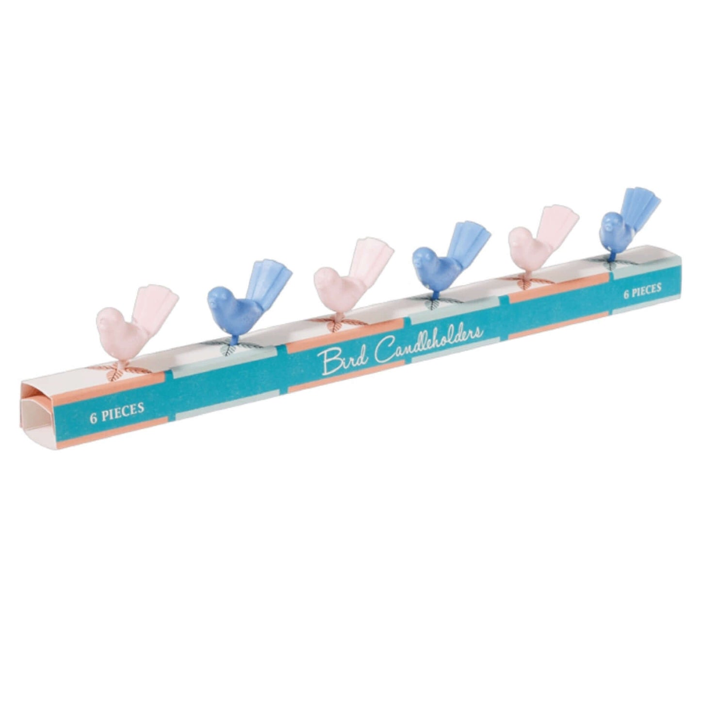 Pastel Bird Cake Candleholders