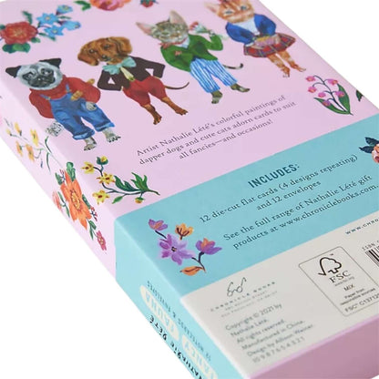 Fancy Fauna Set of 12 Notecards