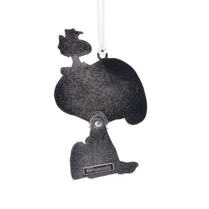 Peanuts Moving Metal Snoopy & Woodstock Ornament