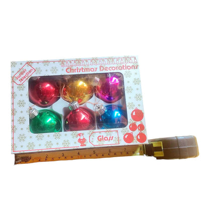 Vintage Santa’s Selection Glass Christmas Tree Ornaments
