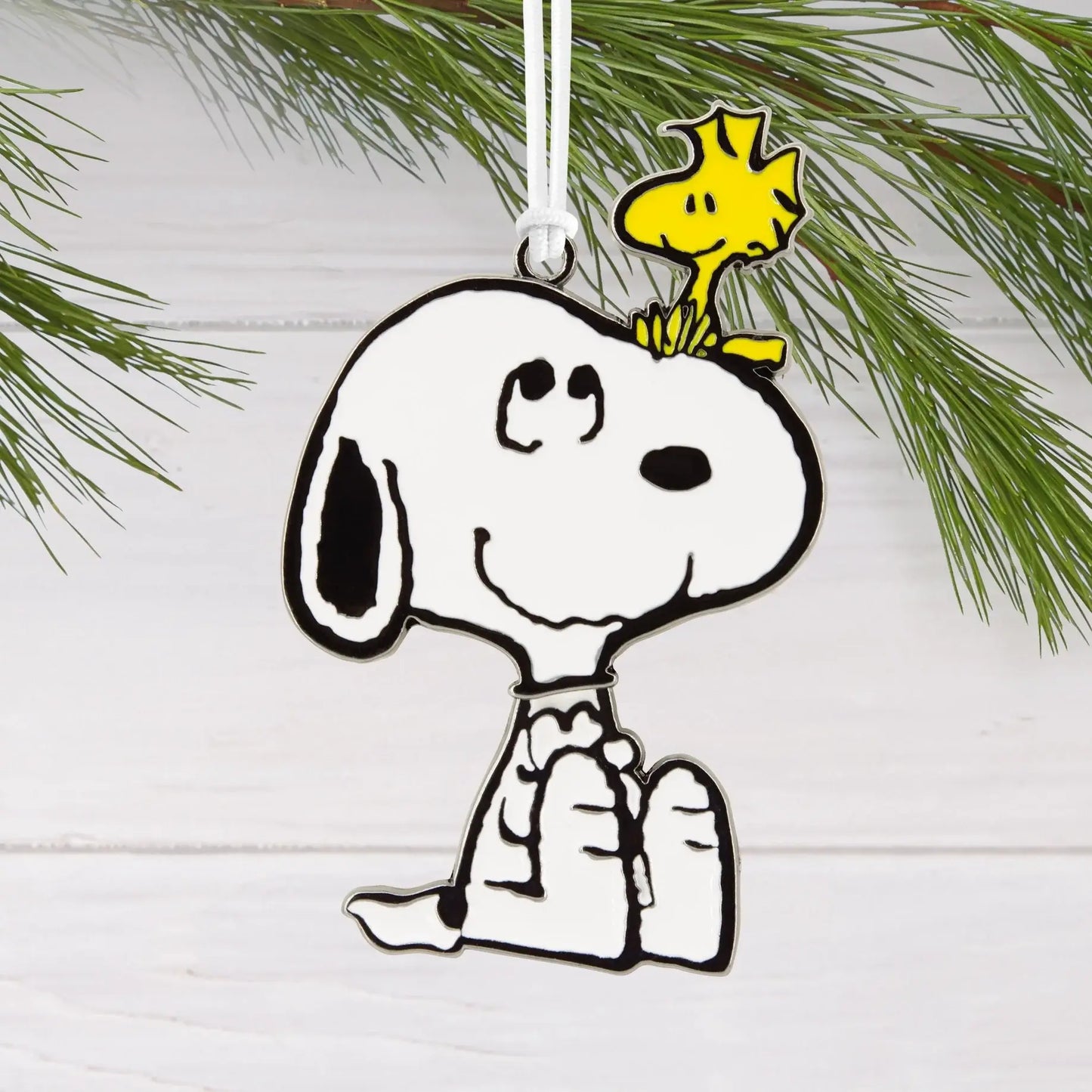 Peanuts Moving Metal Snoopy & Woodstock Ornament
