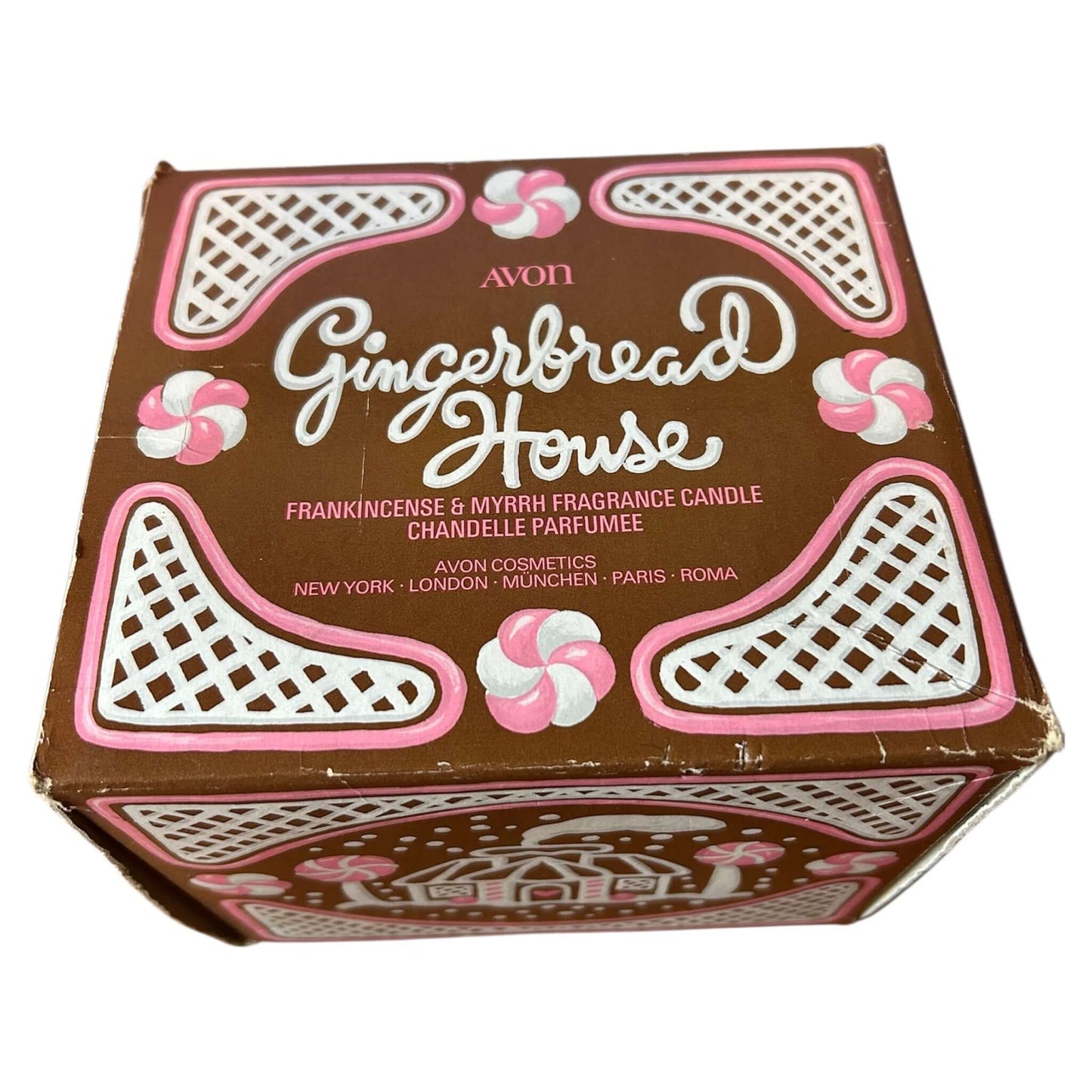 Vintage Avon Large Gingerbread House Christmas Candle