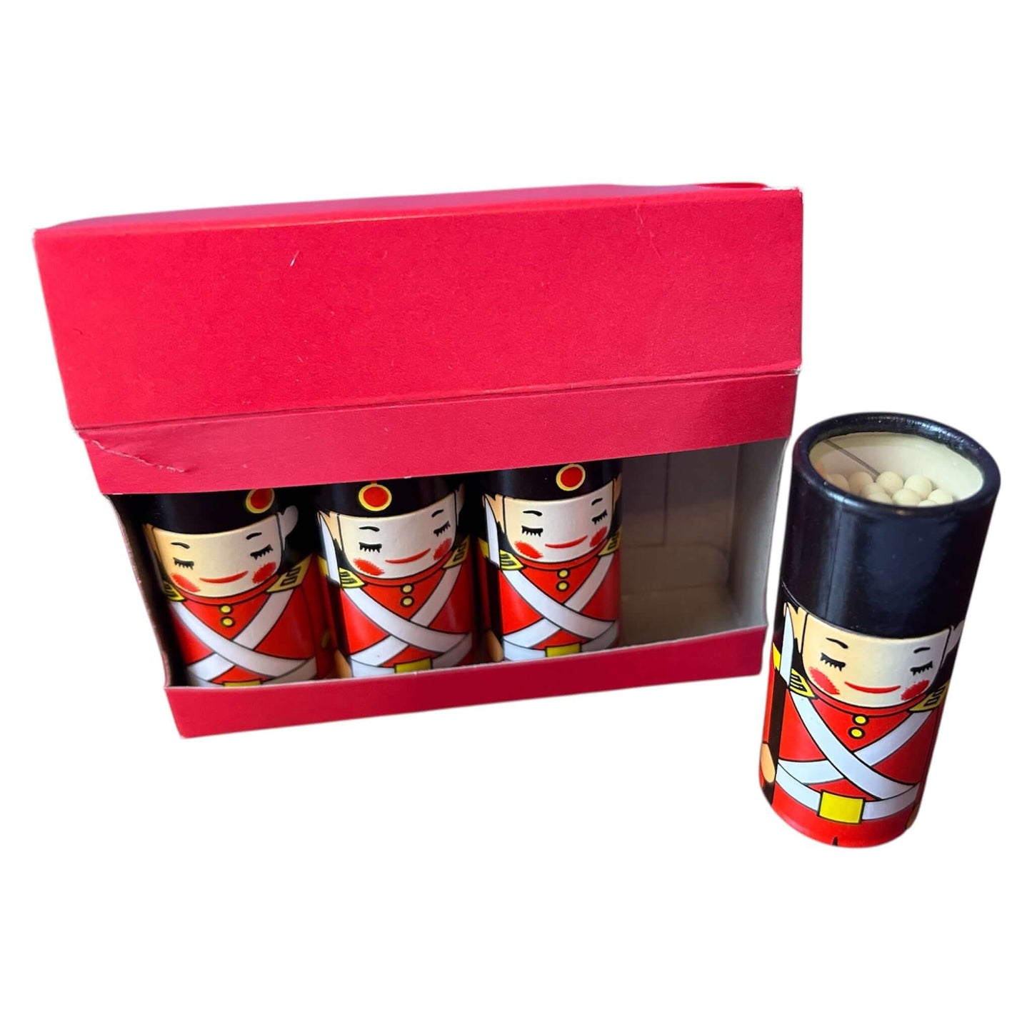 Vintage PeterJohn Set of 4 Soldier Matchboxes