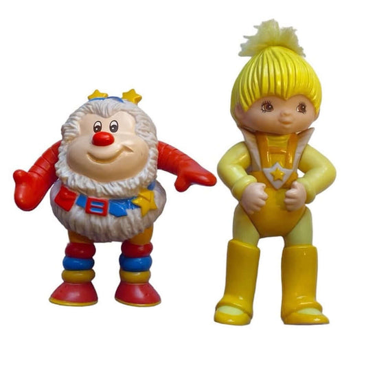Vintage Rainbow Brite Canary Yellow and Twink the Sprite Posable Figures