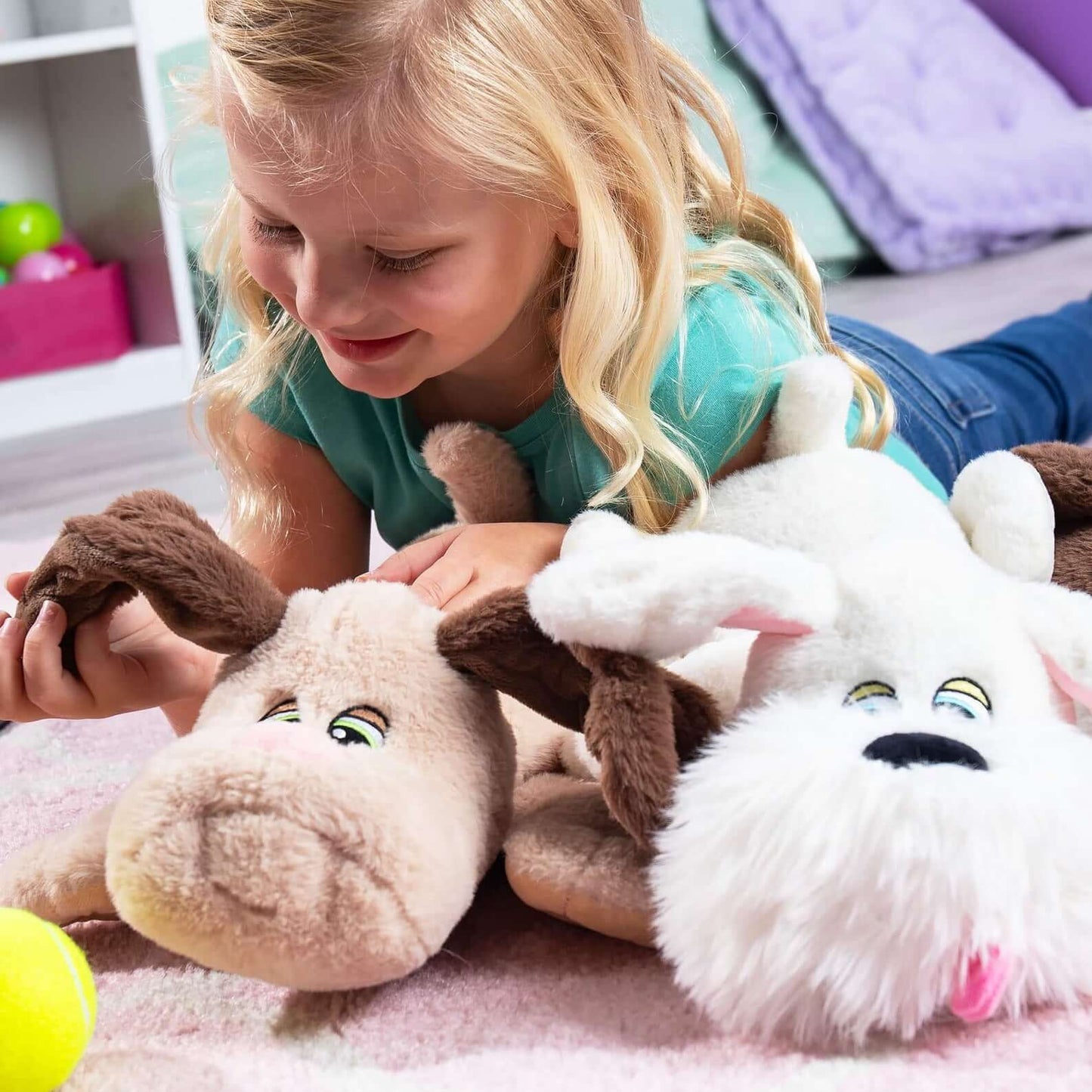 Pound Puppies Weighted Snuggles- White with Fluffy Beard