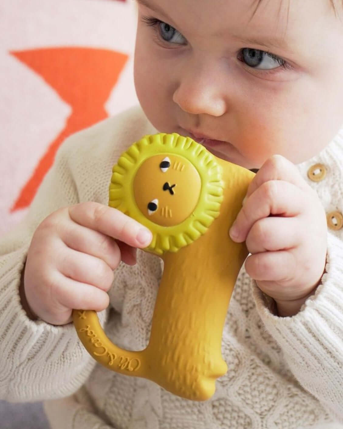 Donna Wilson Natural Rubber Richie Lion Baby Teether