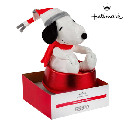 Peanuts Plush Snoopy & Dog Bowl Christmas Tree Topper