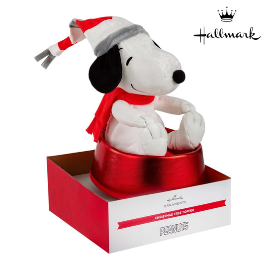 Peanuts Plush Snoopy & Dog Bowl Christmas Tree Topper