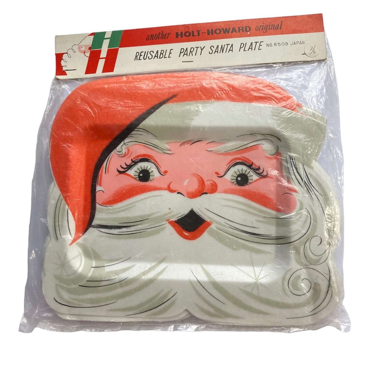 Vintage Holt Howard Reusable Party Santa Plates