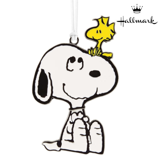 Peanuts Moving Metal Snoopy & Woodstock Ornament