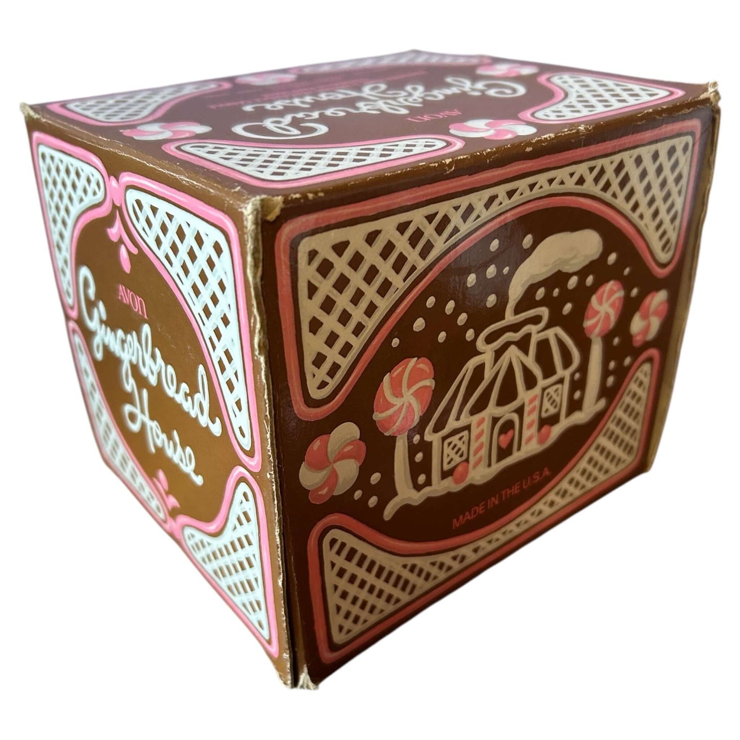 Vintage Avon Large Gingerbread House Christmas Candle