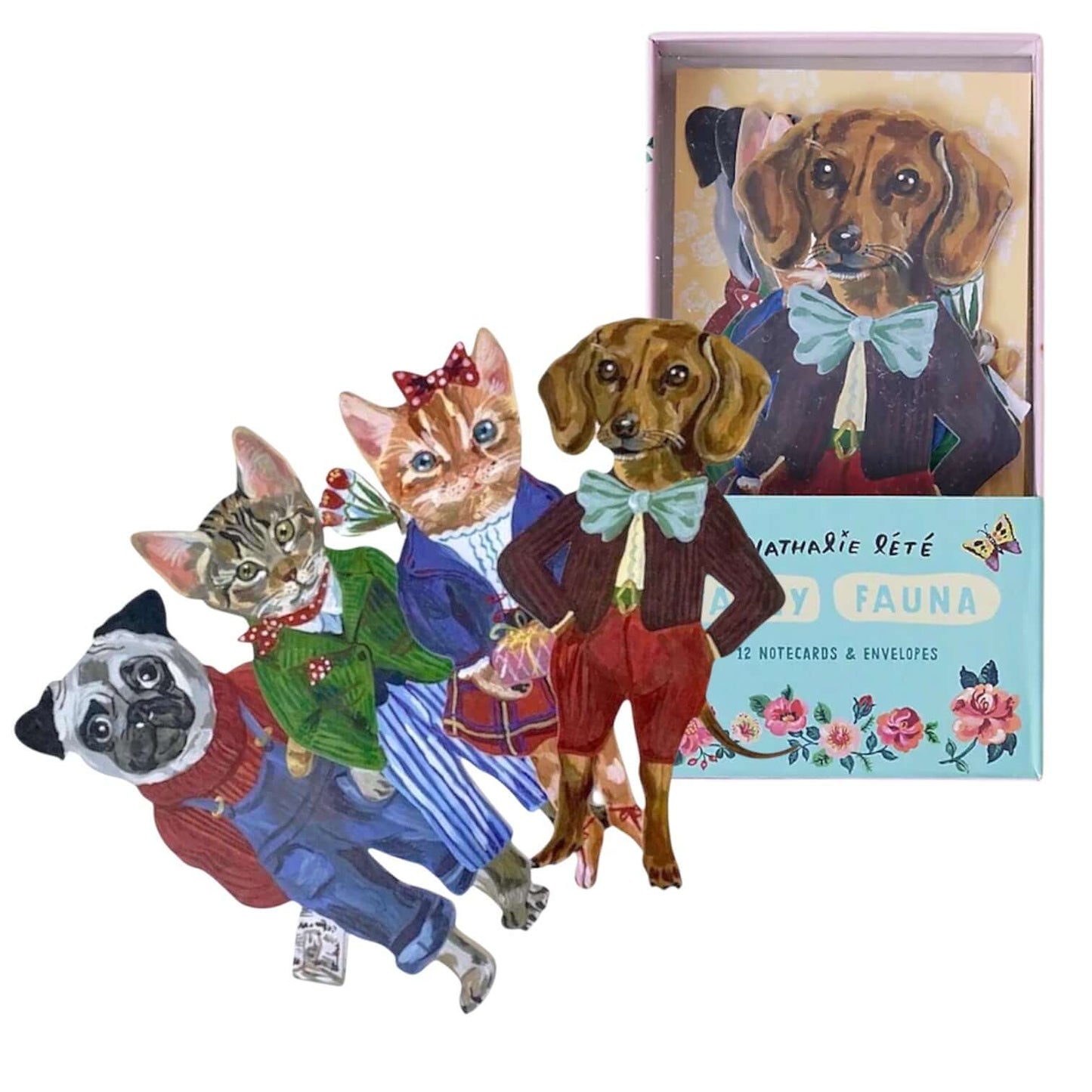 Fancy Fauna Set of 12 Notecards