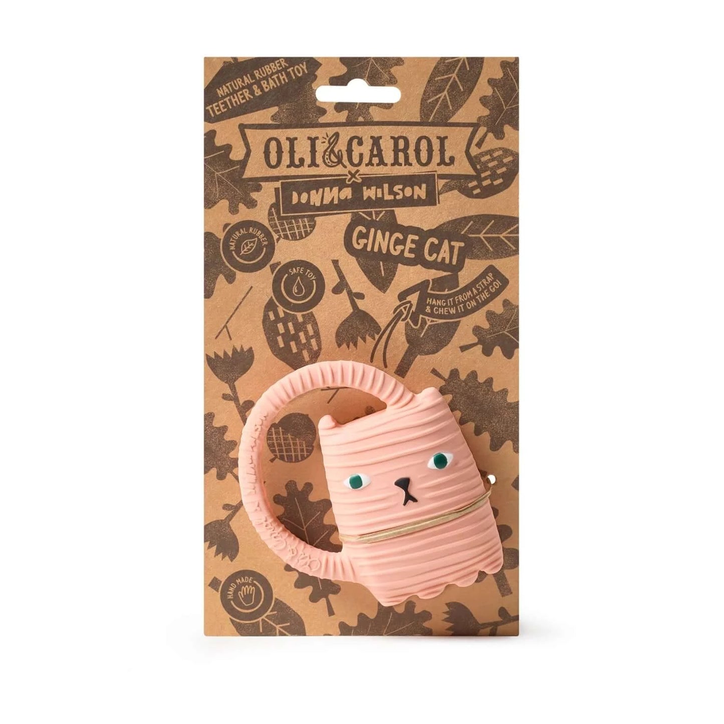 Donna Wilson Natural Rubber Ginge Cat Baby Teether