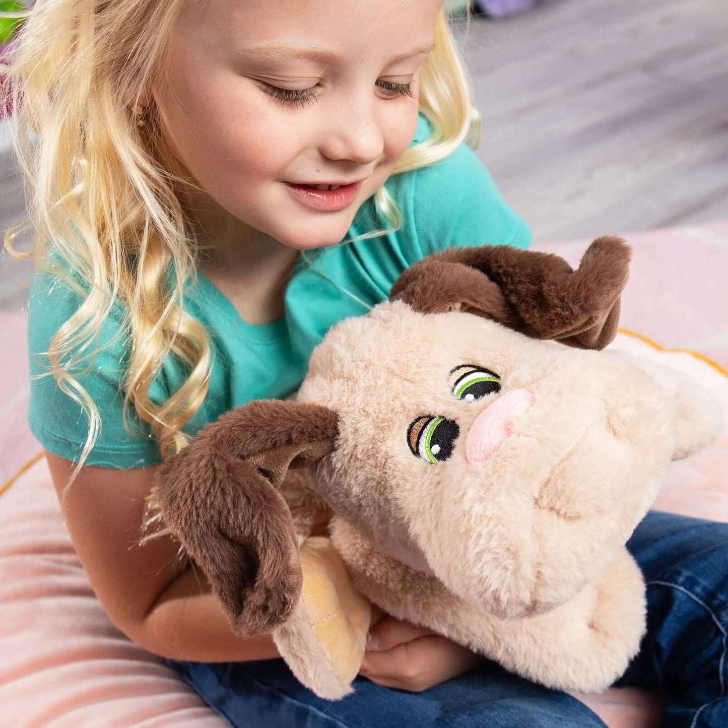 Pound Puppies Weighted Snuggles- Tan with Long Ears