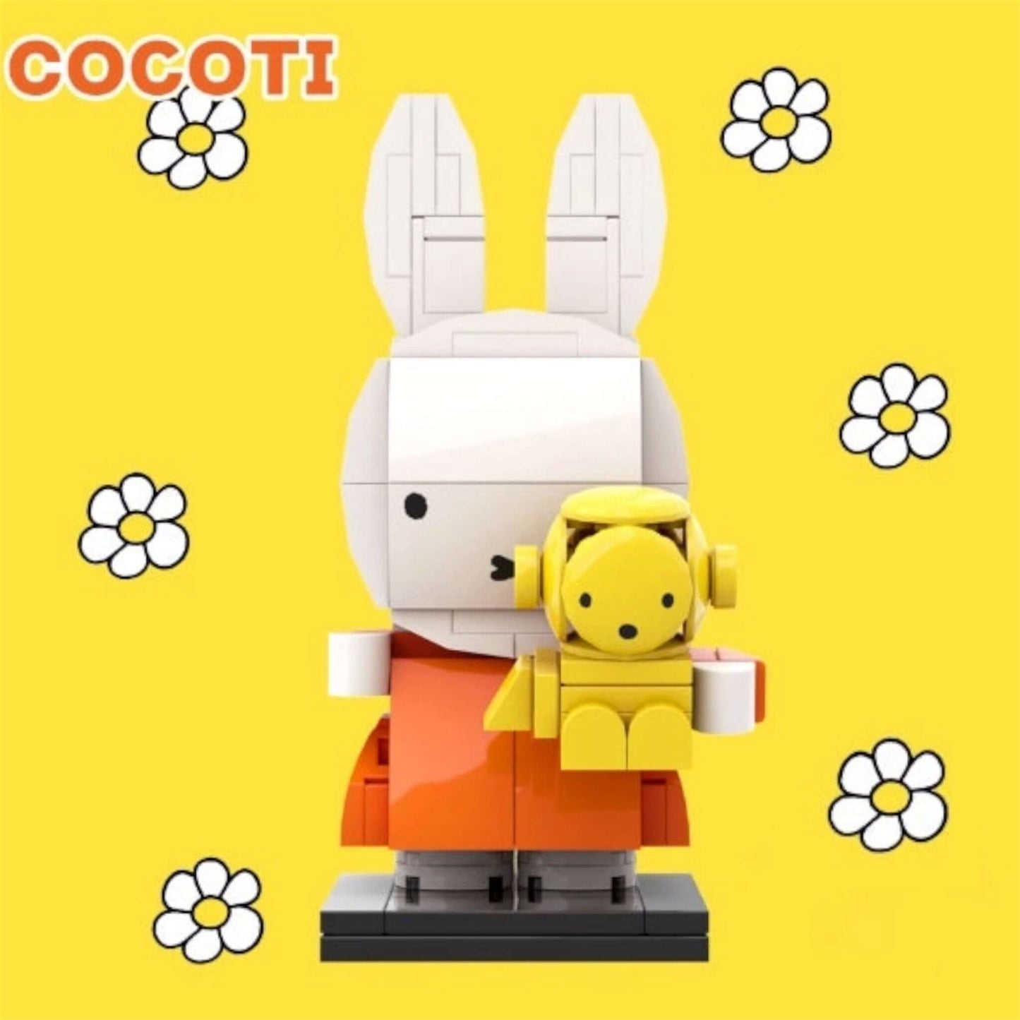 Cocoti Miffy Brick Figure with Teddy – Mini Block Set