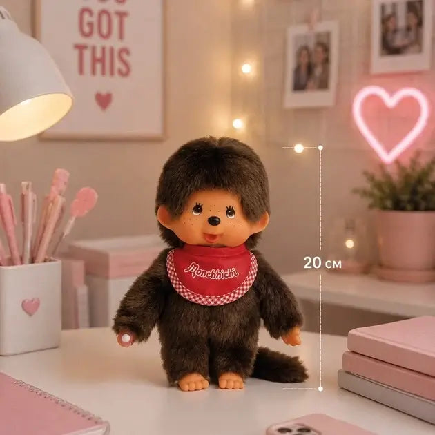 Monchhichi Classic Red Boy Soft Toy