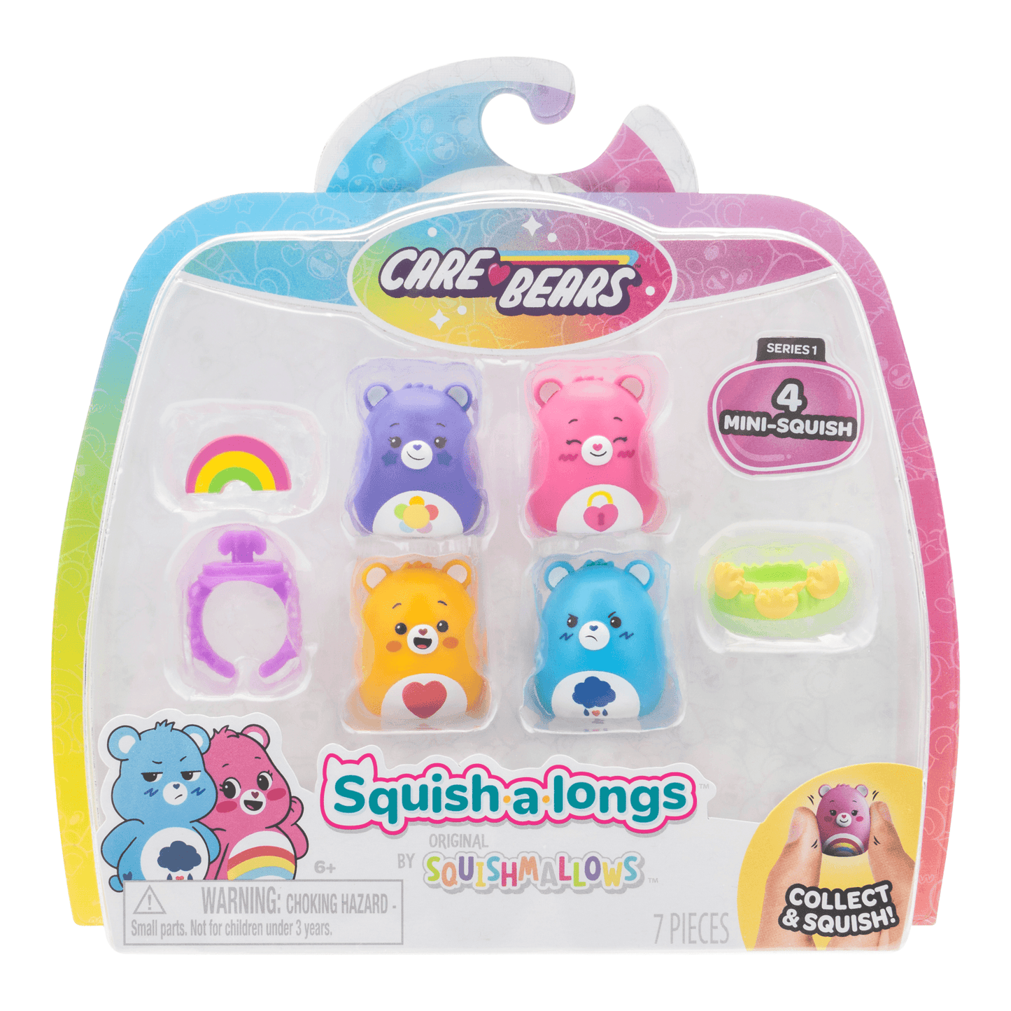 Original Squishmallows Squish-a-longs Care Bears Mini-Squish Series (Style 2)