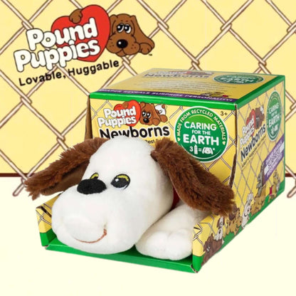 Eco Friendly Pound Puppies Newborn– Cream and Brown, Hungry