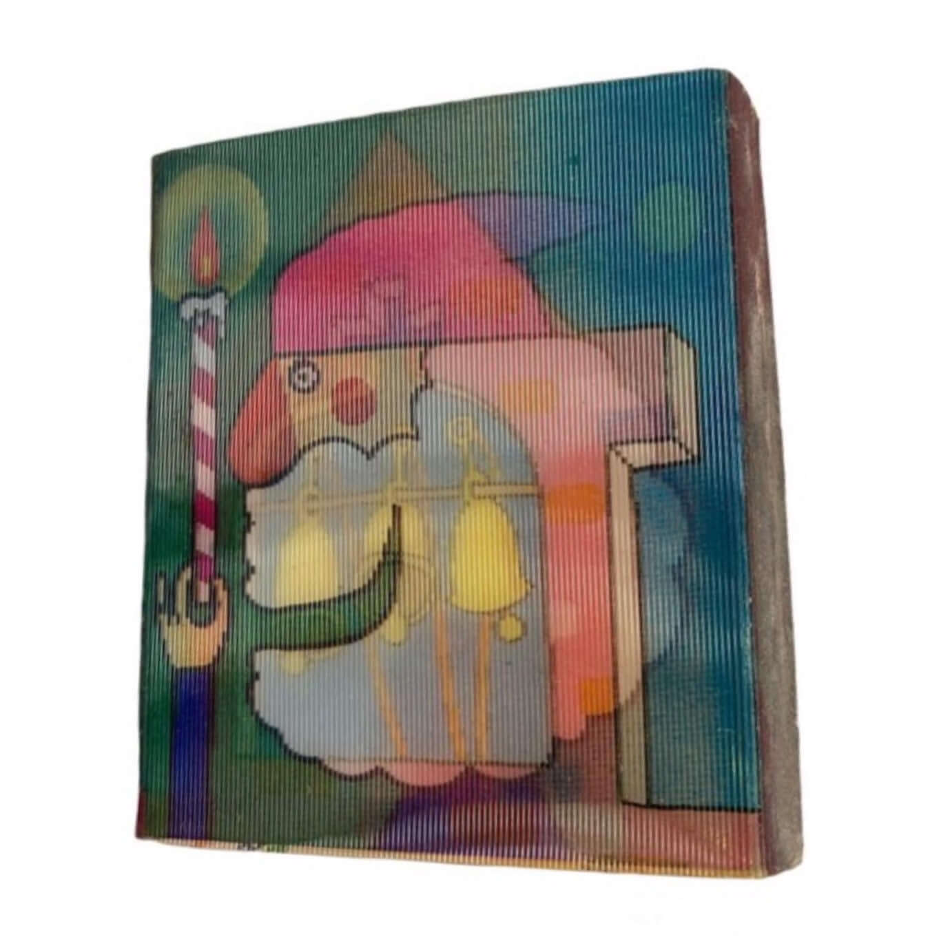 Vintage 3D Lenticular Hologram Matchbox- Christmas Bells / Stocking