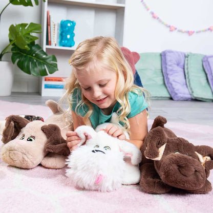 Pound Puppies Weighted Snuggles- White with Fluffy Beard