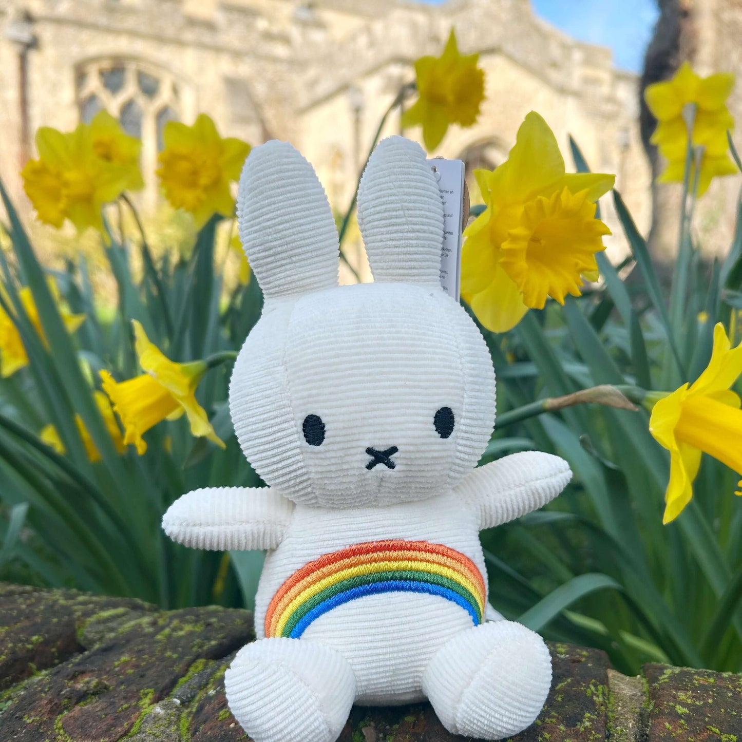 18cm Corduroy Miffy Plush- Rainbow