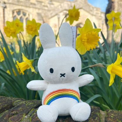 18cm Corduroy Miffy Plush- Rainbow