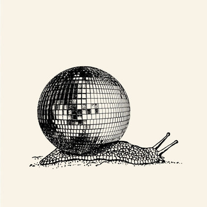 A5 Disco Ball Snail Print