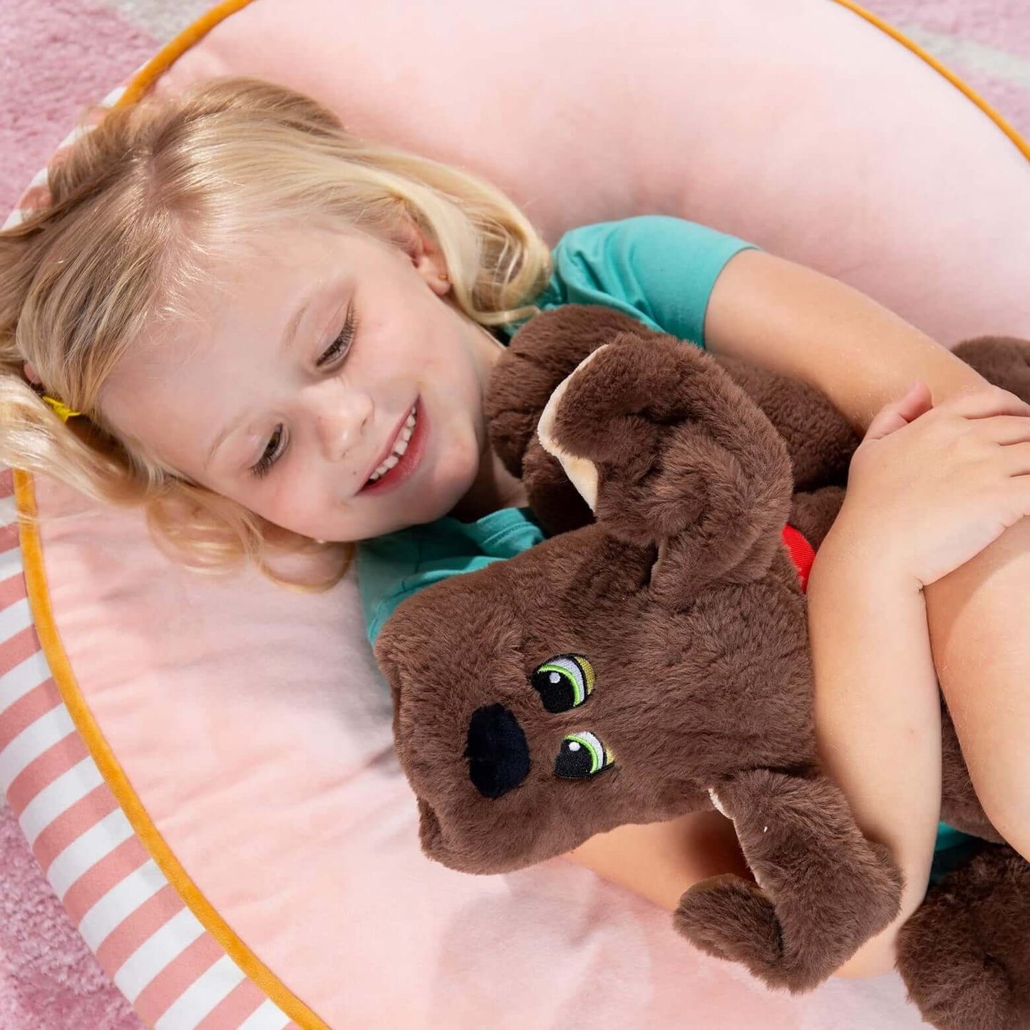 Pound Puppies Weighted Snuggles- Brown with Long Ears