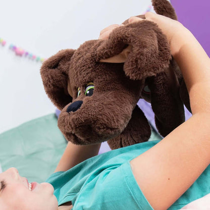 Pound Puppies Weighted Snuggles- Brown with Long Ears